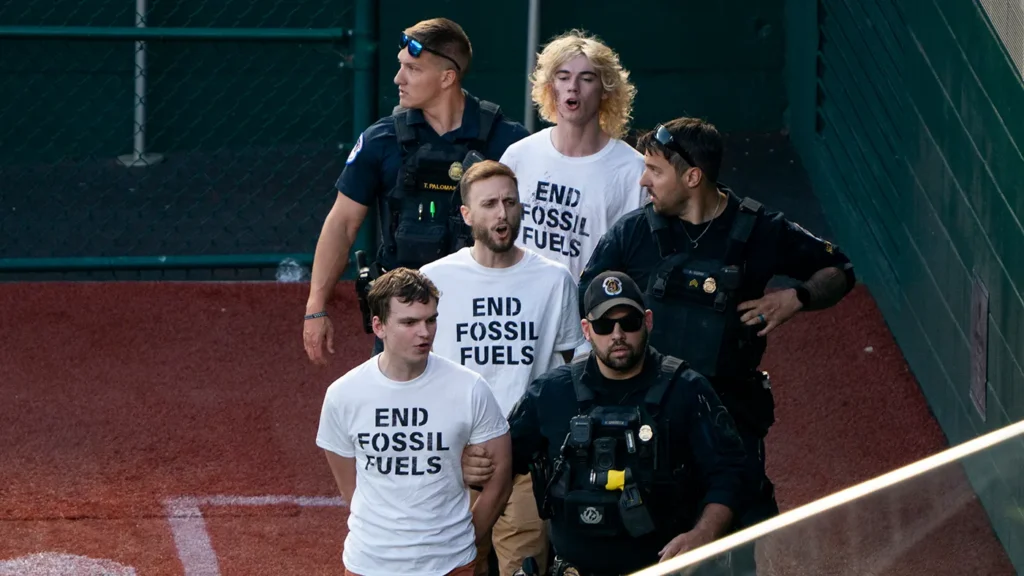 Congressional Baseball Game descends into chaos after climate protesters storm field