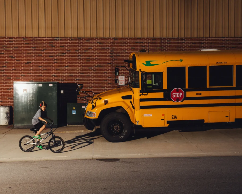 A brand-new electric bus with no charge. (That was one problem.)
